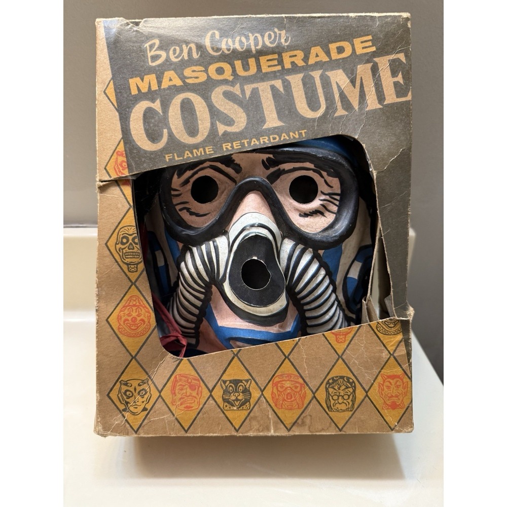 Vintage Ben Cooper Masquerade Costume 1960's With Mask In Original Box Halloween